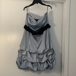 Light blue silk 80’s Prom Dress size 16